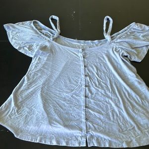 American eagle off the shoulder striped top